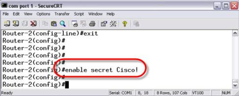 cisco enable secret